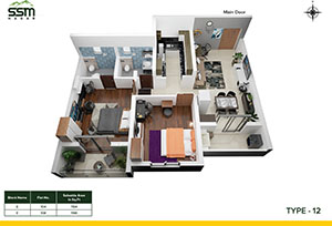 Luxury flats floor plan