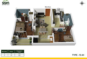 Luxury flats floor plan